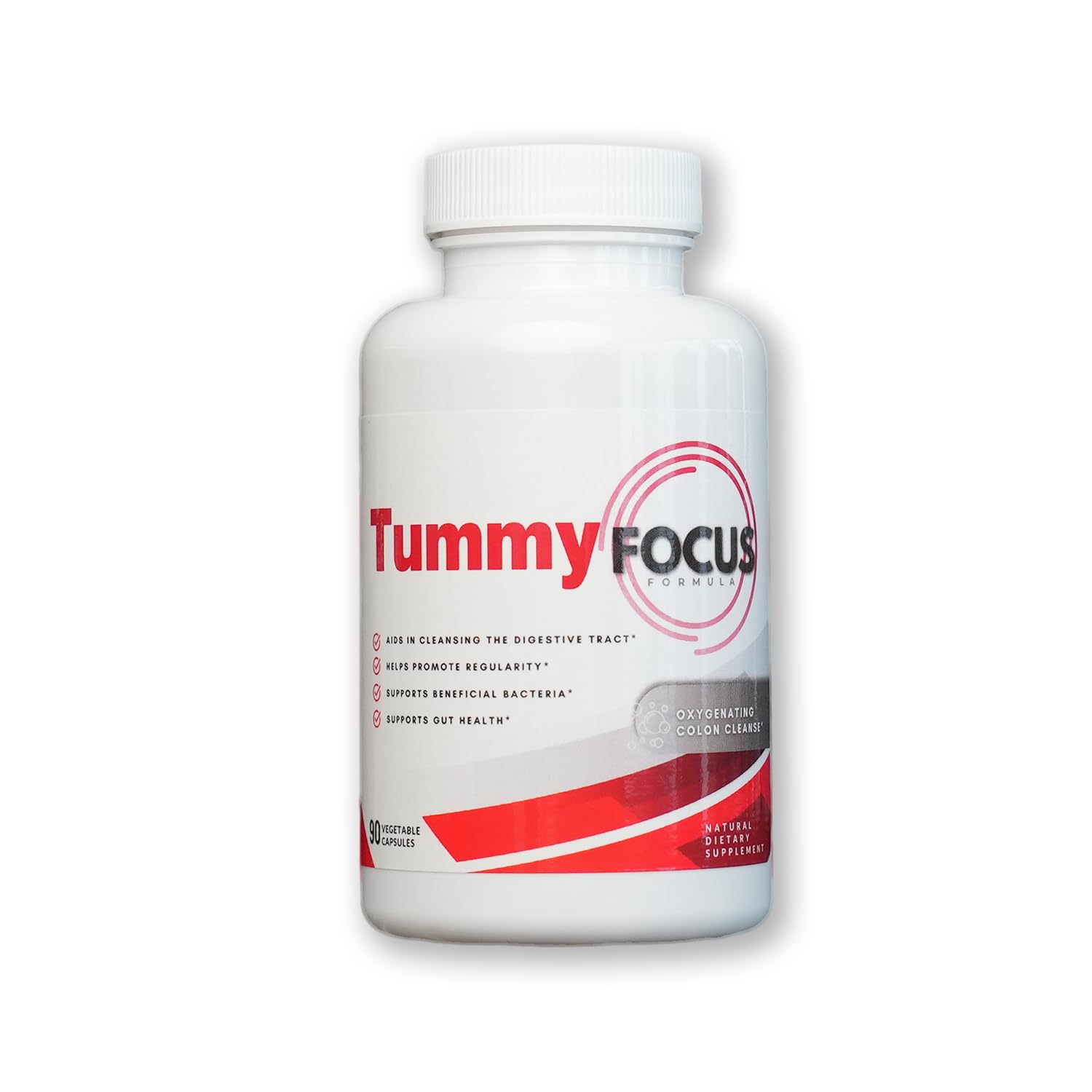 Health Focused Tummy Focus blended vitamin and mineral supplement front view