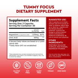 Health Focused Tummy Focus supplement bottle side view
