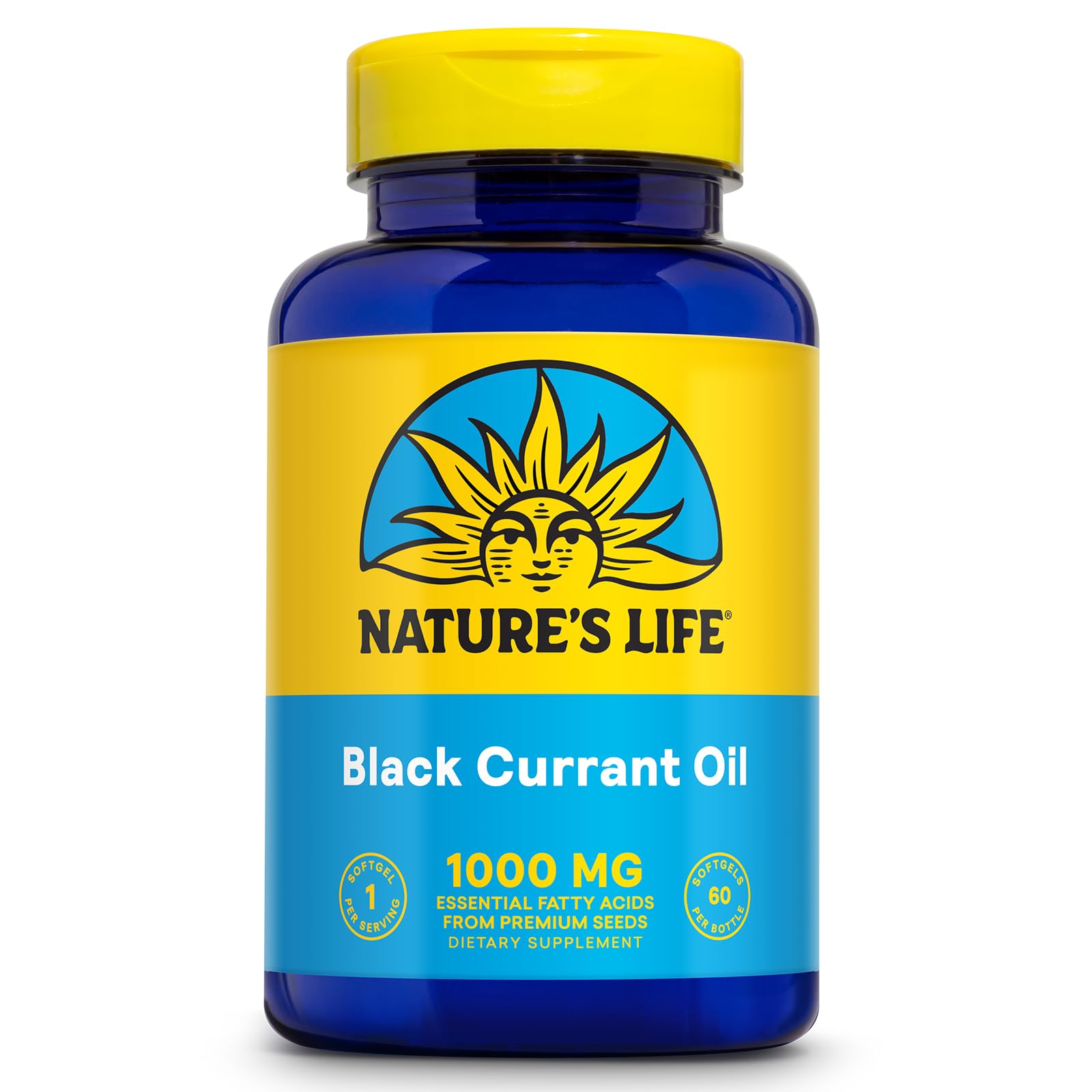 Health From The Sun Black Currant Oil 1000mg Softgels front view