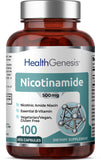 Health Genesis Niacin B3 Supplement 500mg front view