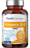 Health Genesis Vitamin D3 Softgels 2000 IU front view
