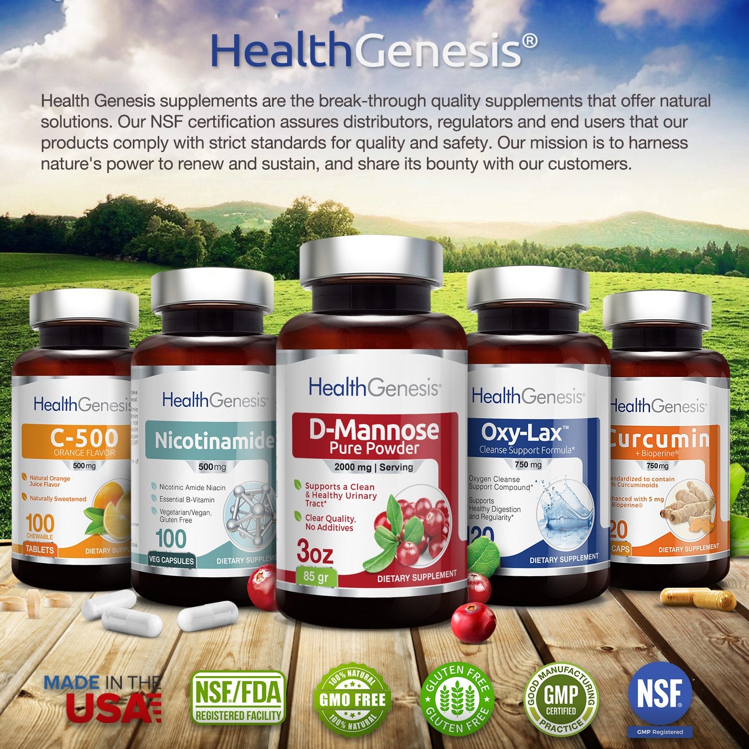 Health Genesis Vitamin D3 Softgels 2000 IU with olive oil background
