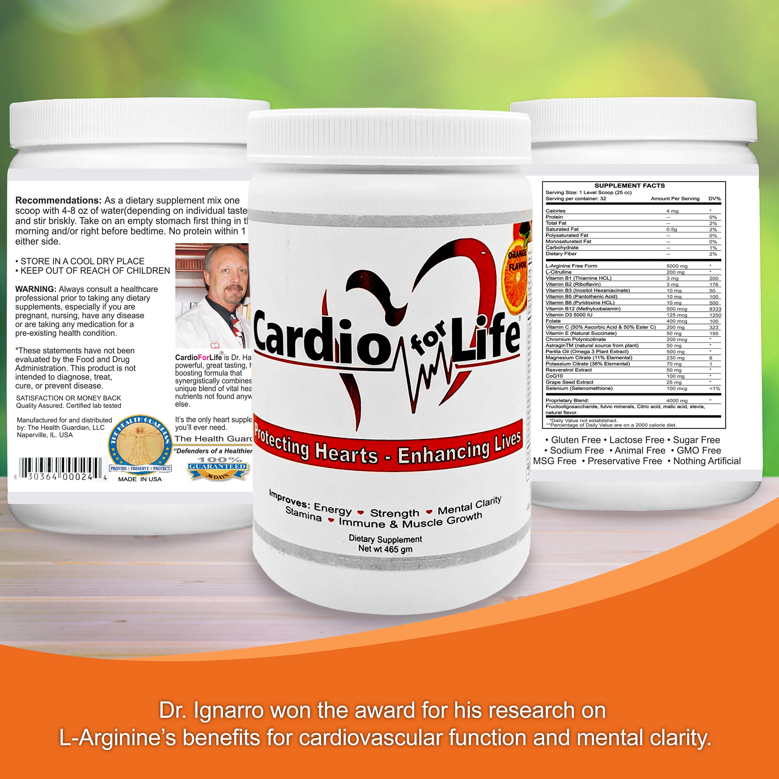 Health Guardian L-Arginine Powder 5000mg with fruits