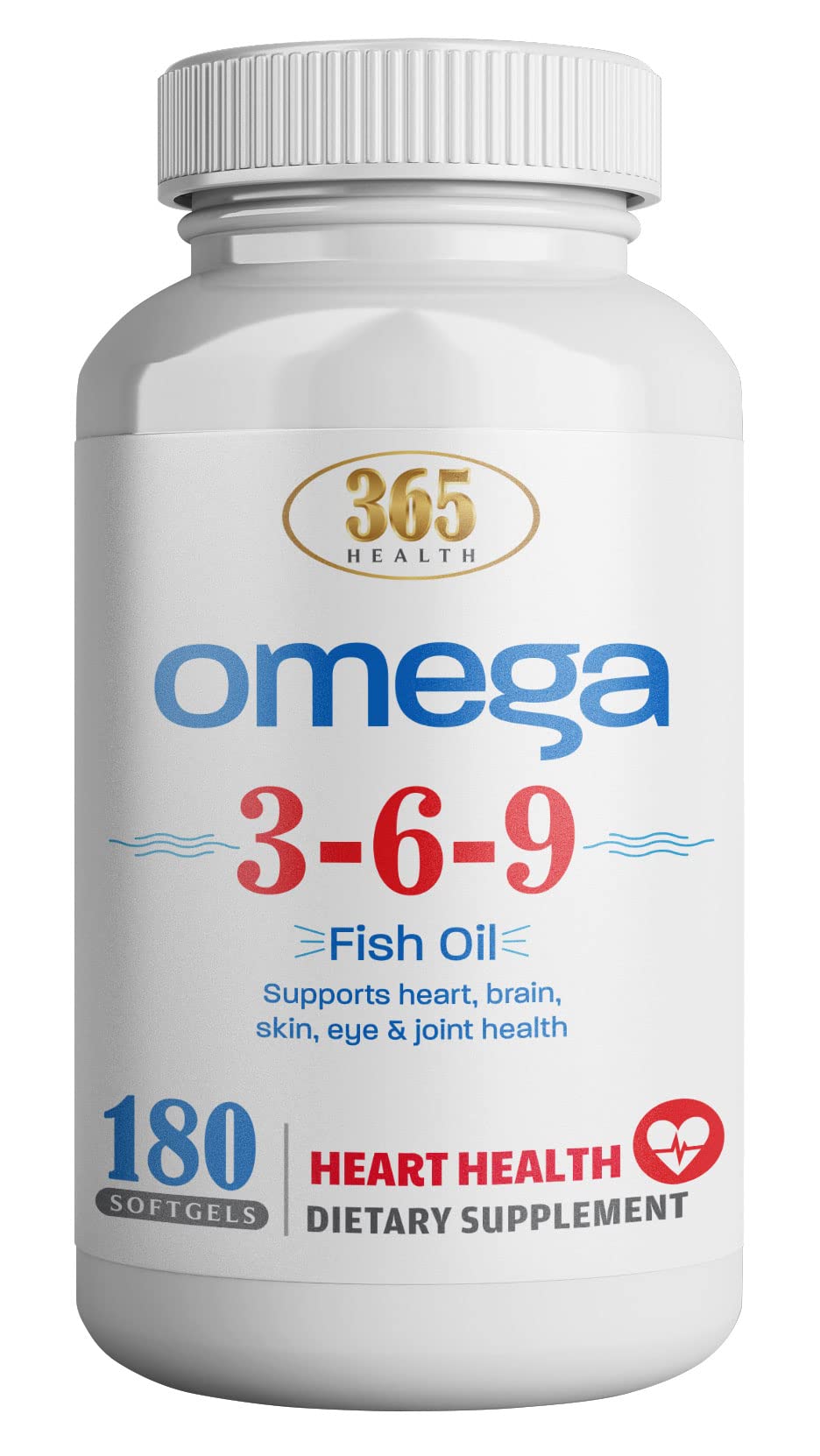 HEALTH LFE Omega 3-6-9 Softgels 2400mg front view