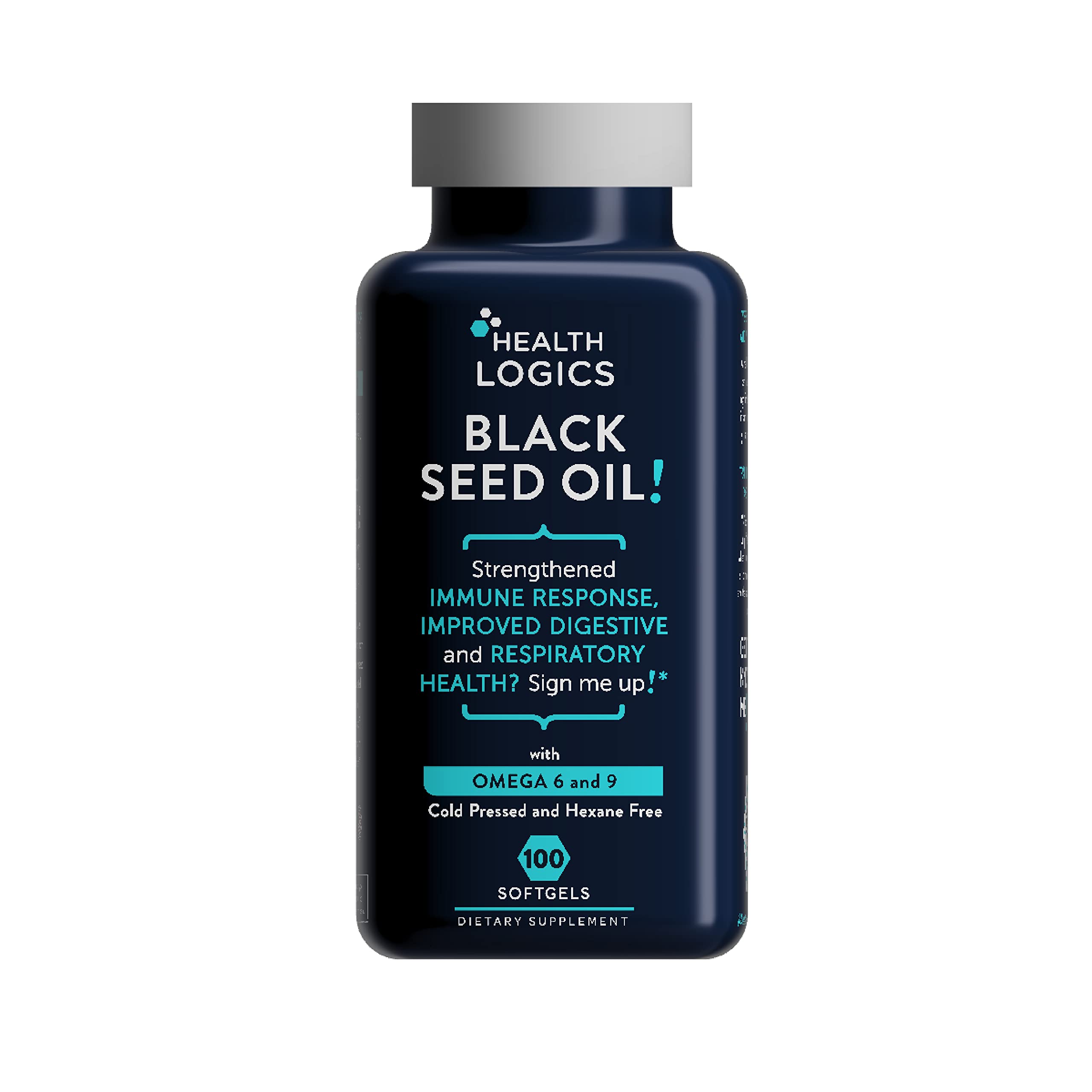 Health Logics Black Seed Oil Capsules bottle front view