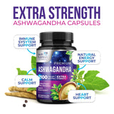 Health Nutrition Naturals Ashwagandha Extra Strength Capsules close-up of ingredients