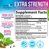 Health Nutrition Naturals Ashwagandha Extra Strength Capsules side view