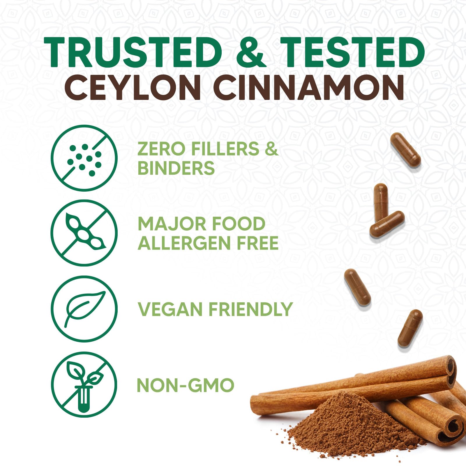Health Nutrition Naturals Ceylon Cinnamon Capsules ingredients list