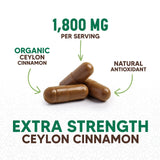 Health Nutrition Naturals Ceylon Cinnamon Capsules side view