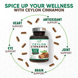 Health Nutrition Naturals Ceylon Cinnamon Capsules with measuring spoon