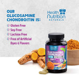 Health Nutrition Naturals Chondroitin 3X Strength Joint Support supplement on a wooden table