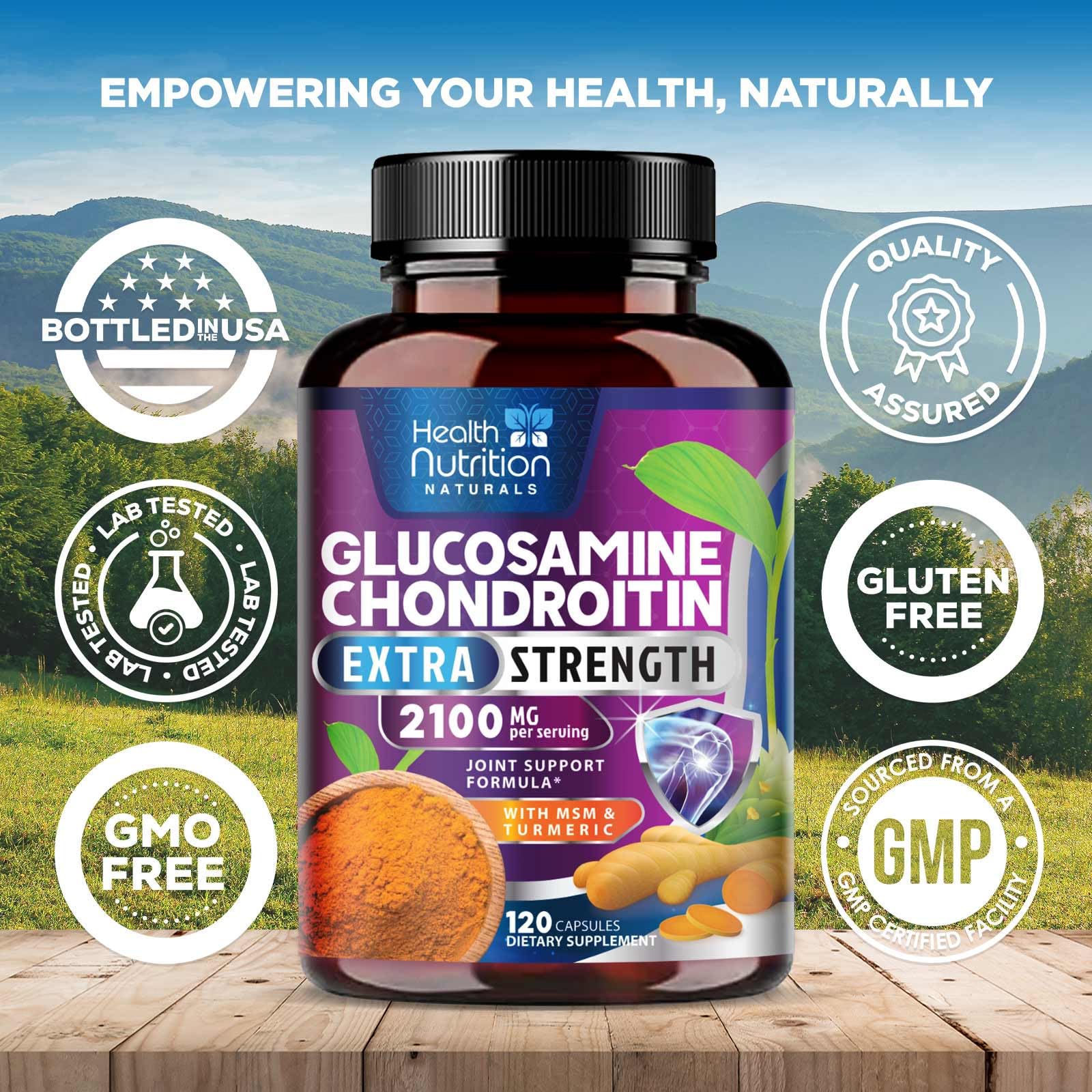 Health Nutrition Naturals Chondroitin supplement with turmeric and boswellia