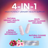 Health Nutrition Naturals Cranberry D-Mannose 1000mg supplement bottle back view