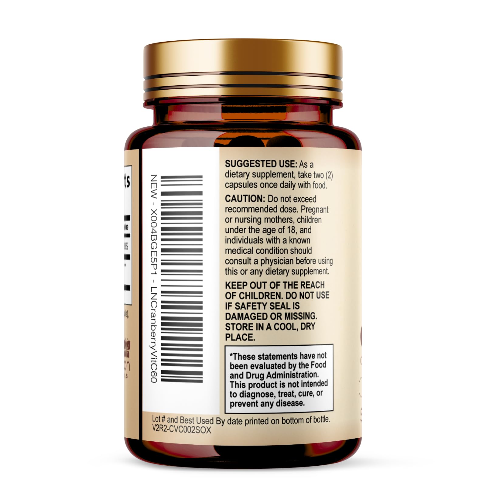 Health Nutrition Naturals Cranberry Extract Capsules with fresh cranberries