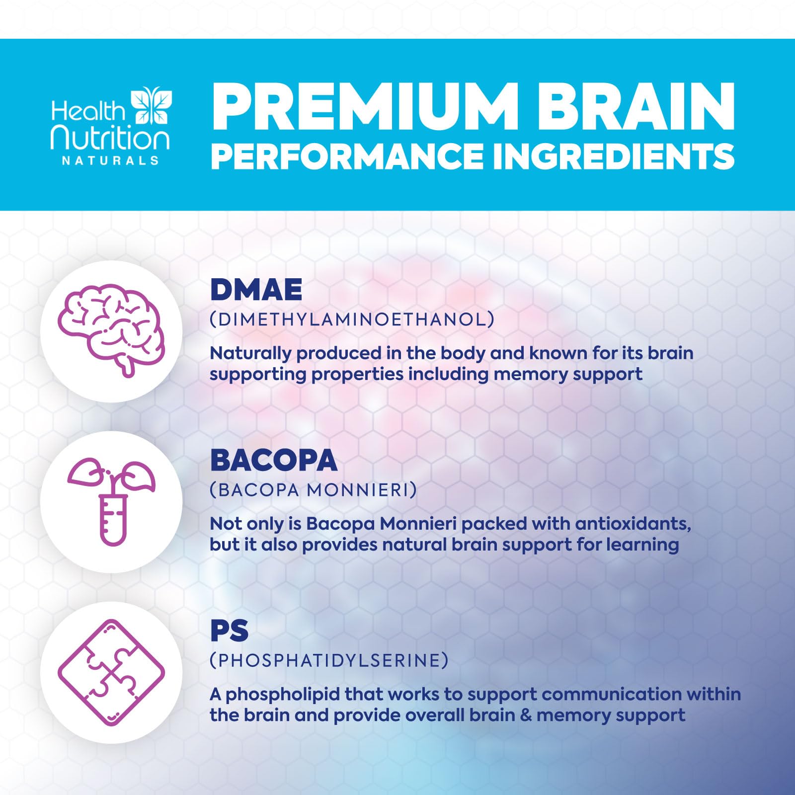 Health Nutrition Naturals DMAE Brain Supplement packaging