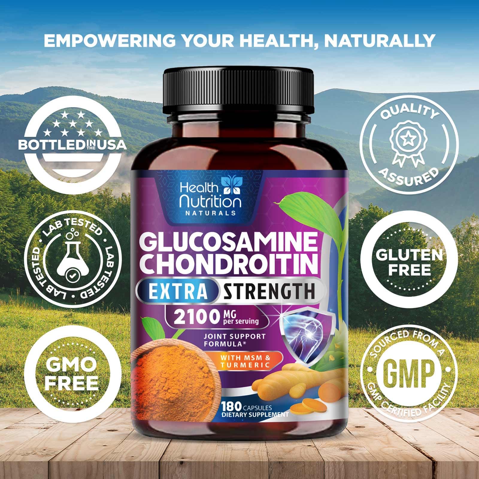 Health Nutrition Naturals Glucosamine Chondroitin supplement packaging