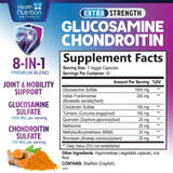 Health Nutrition Naturals Glucosamine Chondroitin supplement side view