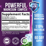 Health Nutrition Naturals Magnesium Complex 500mg capsules side view