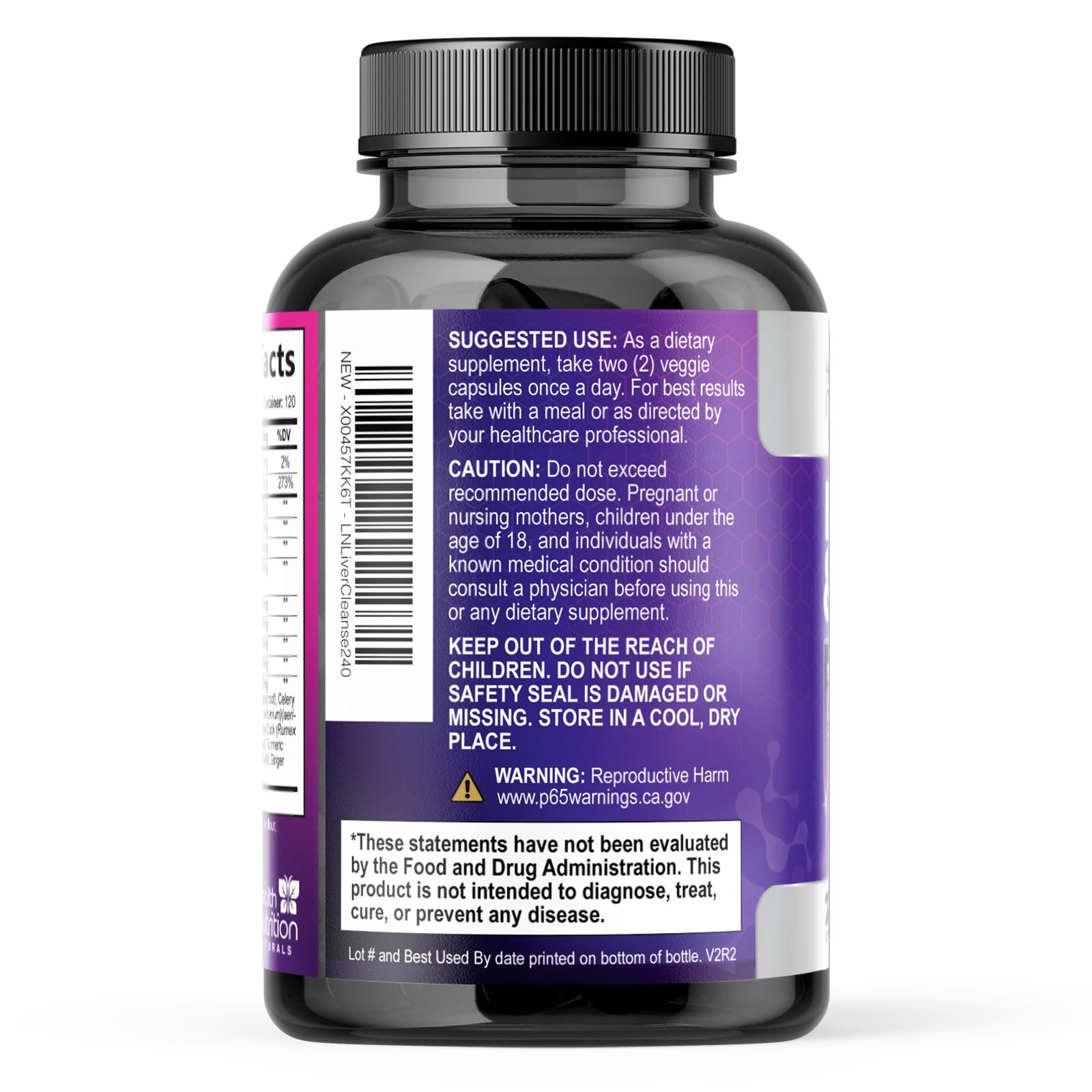 Health Nutrition Naturals Milk Thistle capsules in a natural setting