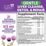 Health Nutrition Naturals Milk Thistle Liver Support Supplement capsules on a table