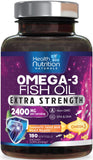 Health Nutrition Naturals Omega 3 Fish Oil 2400mg front view