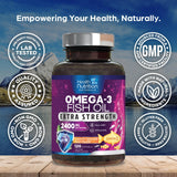 Health Nutrition Naturals Omega 3 Fish Oil back view of packaging