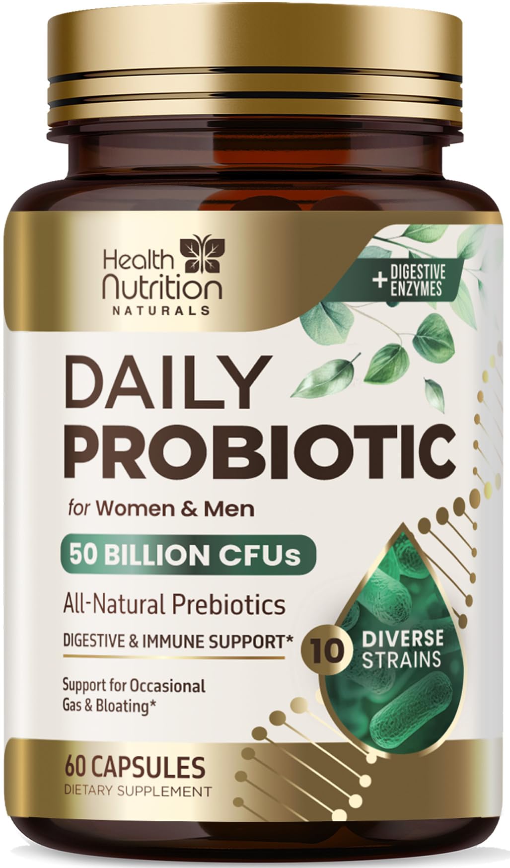 Health Nutrition Naturals Probiotic Capsules front view with label