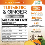 Health Nutrition Naturals Turmeric Curcumin Complex 2000mg bottle side view