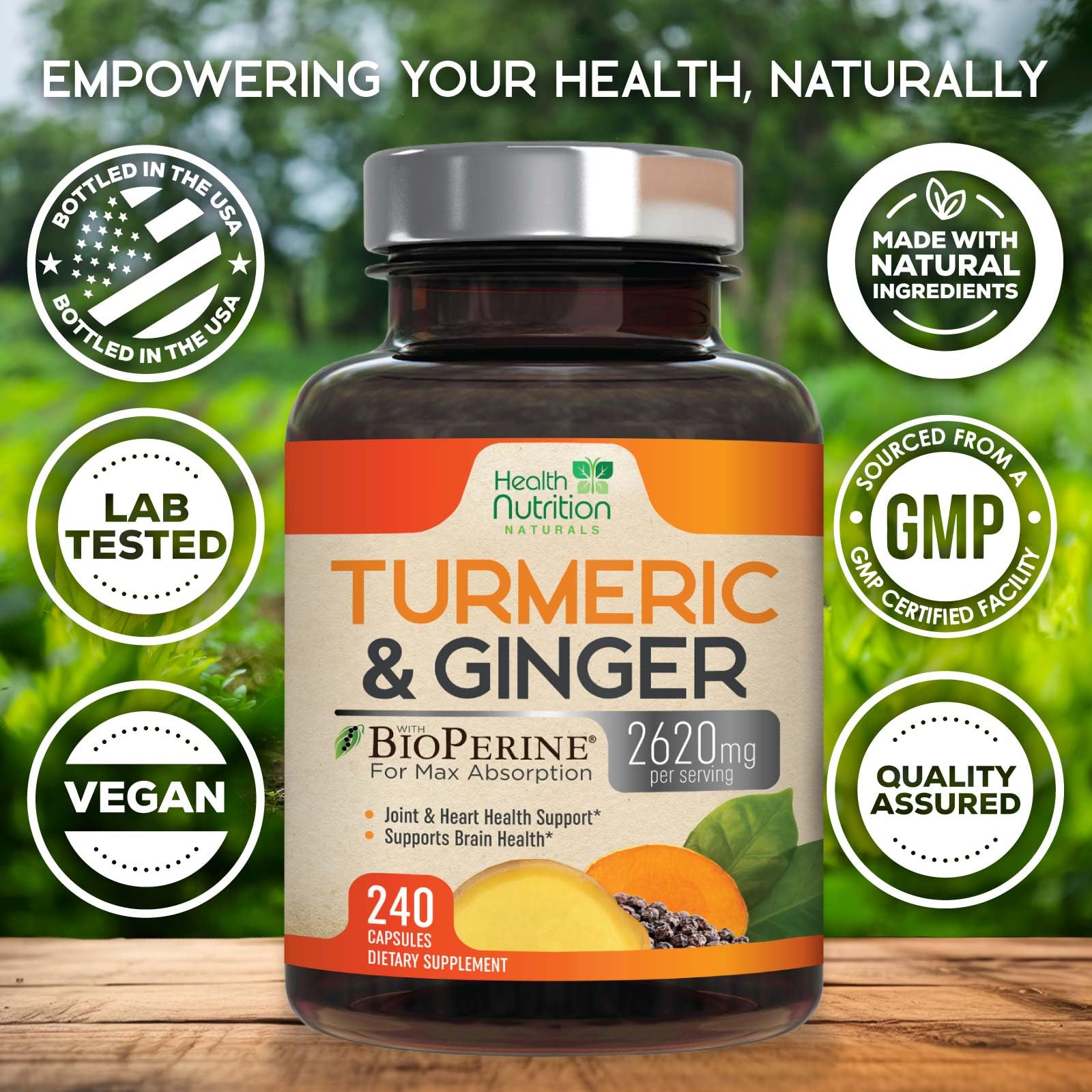 Health Nutrition Naturals Turmeric Curcumin Complex 2000mg ingredients list