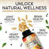 Health Nutrition Naturals Turmeric Curcumin Complex 2200mg bottle top view