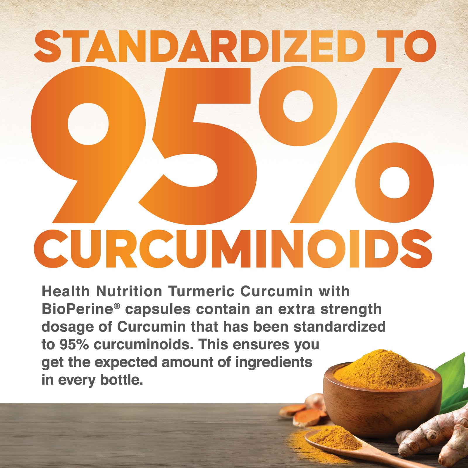 Health Nutrition Naturals Turmeric Curcumin Supplement 2600mg packaging