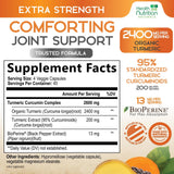 Health Nutrition Naturals Turmeric Curcumin Supplement 2600mg side view