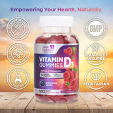 Health Nutrition Naturals Vitamin D3 Gummies side view of bottle