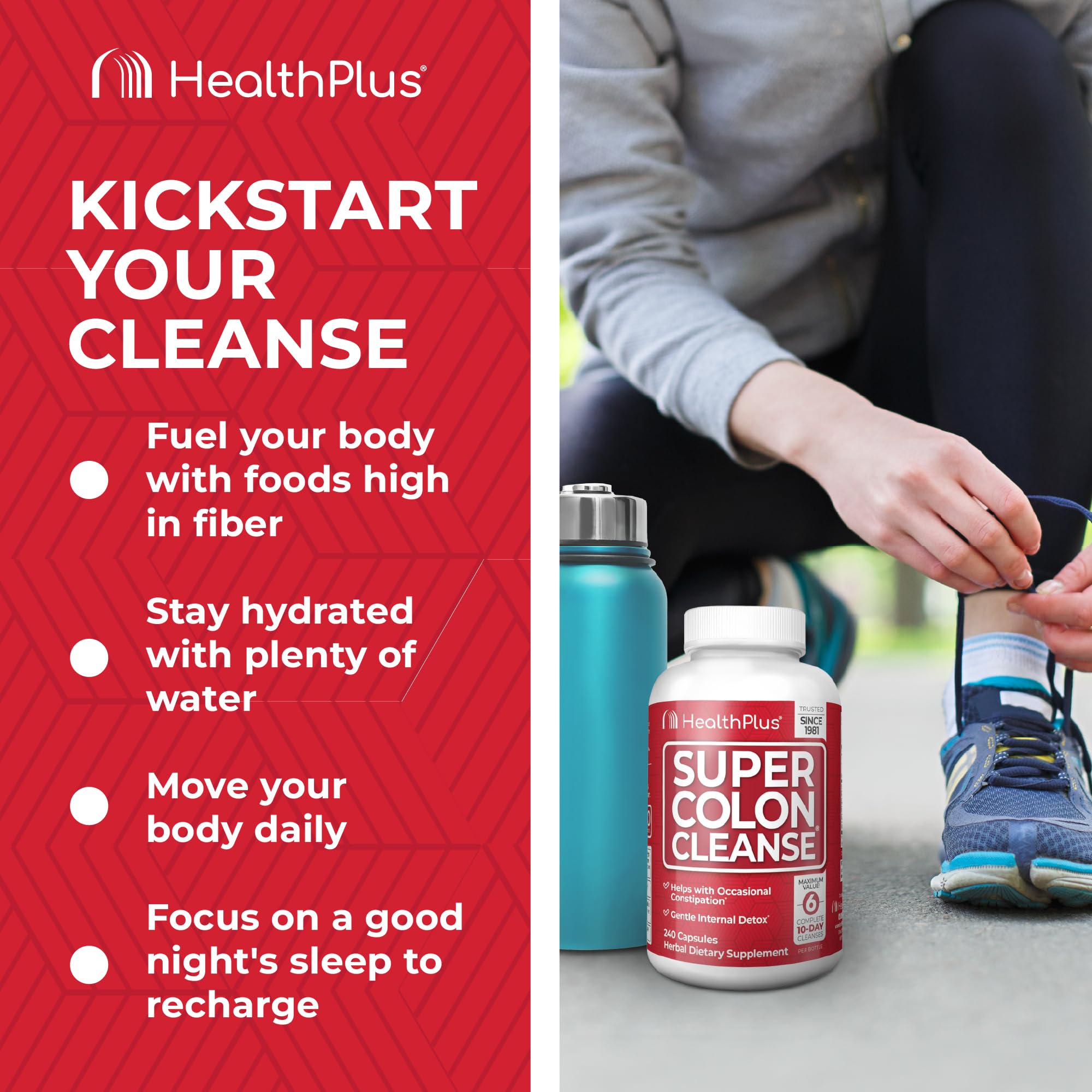 Health Plus Colon Cleanse label close-up