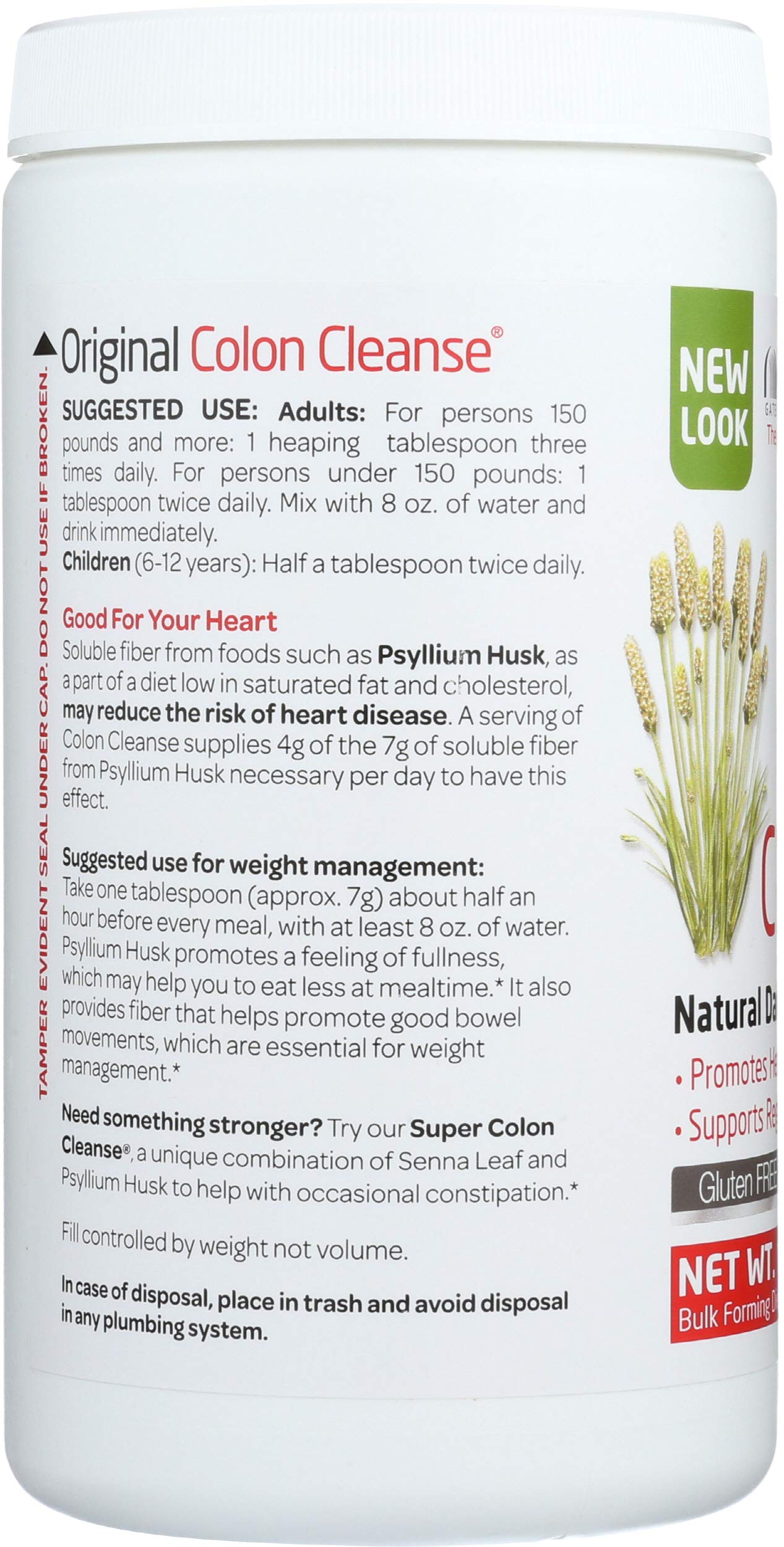 Health Plus Colon Cleanse Psyllium 12 OZ scoop with powder