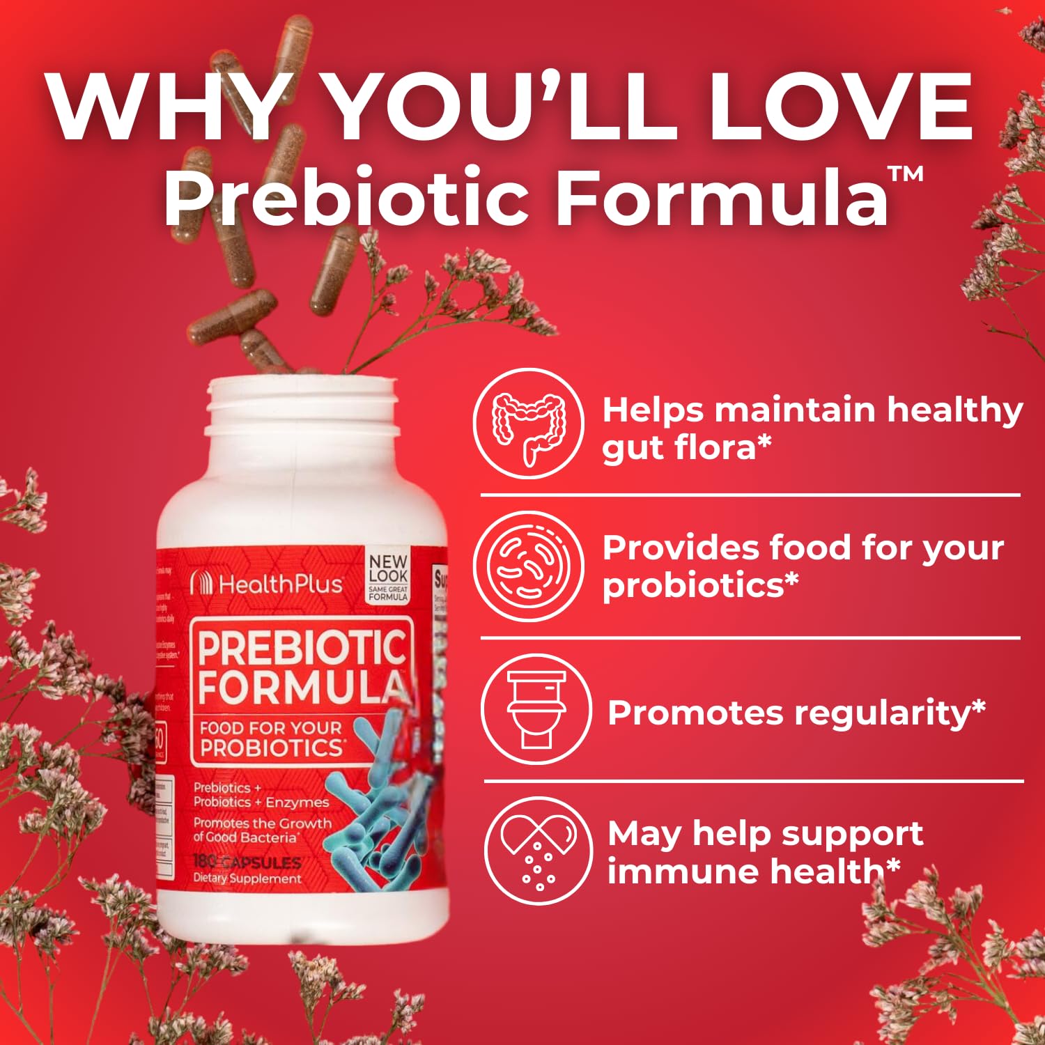 Health Plus Prebiotic Supplement 136g ingredients list