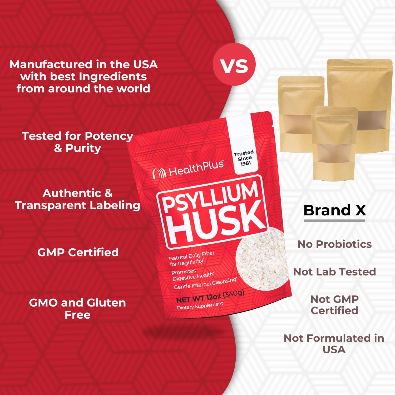 Health Plus Psyllium Husk 272g with measuring spoon
