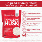 Health Plus Psyllium Husk Fiber Supplement side view
