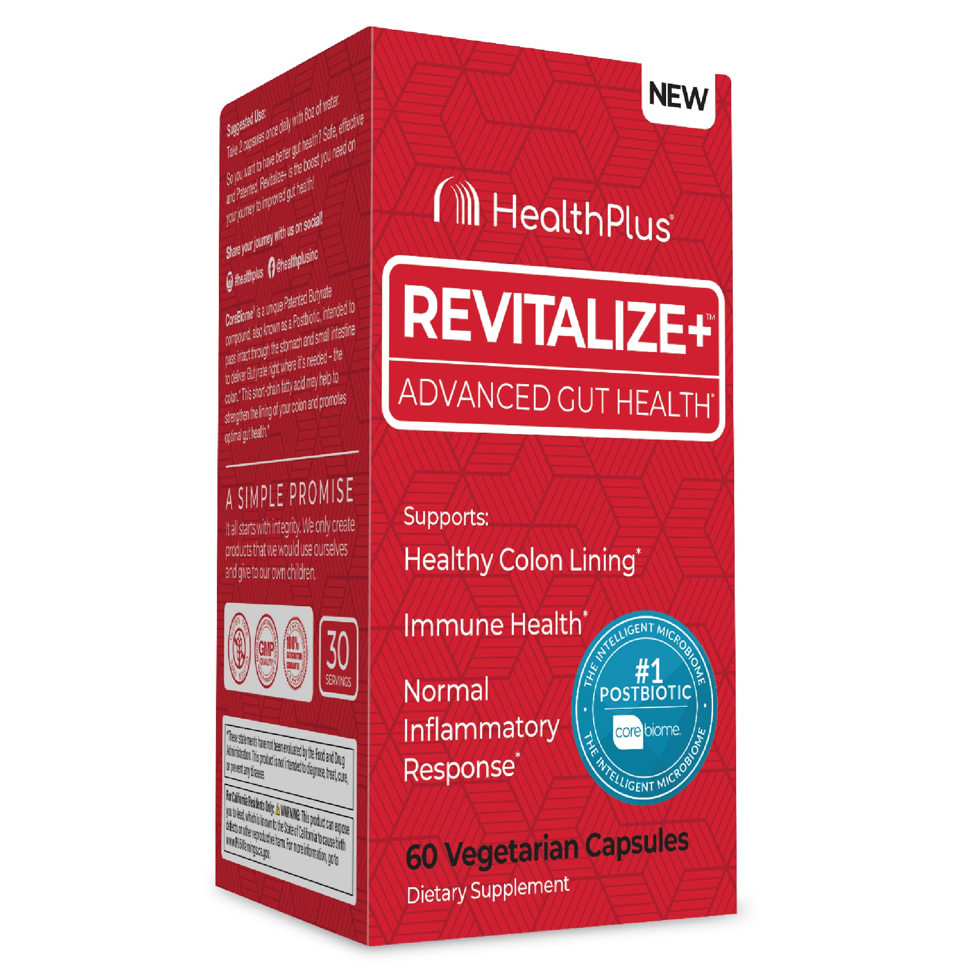Health Plus Revitalize+ Advanced a daily routine Supplements front view