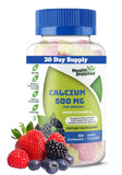 Health Supplied Calcium Gummies bottle front view with 60 gummies