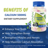 Health Supplied Calcium Gummies displayed with fresh berries