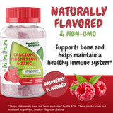 Health Supplied Calcium Magnesium Zinc Vitamin D supplement back view