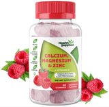Health Supplied Calcium Magnesium Zinc Vitamin D supplement front view