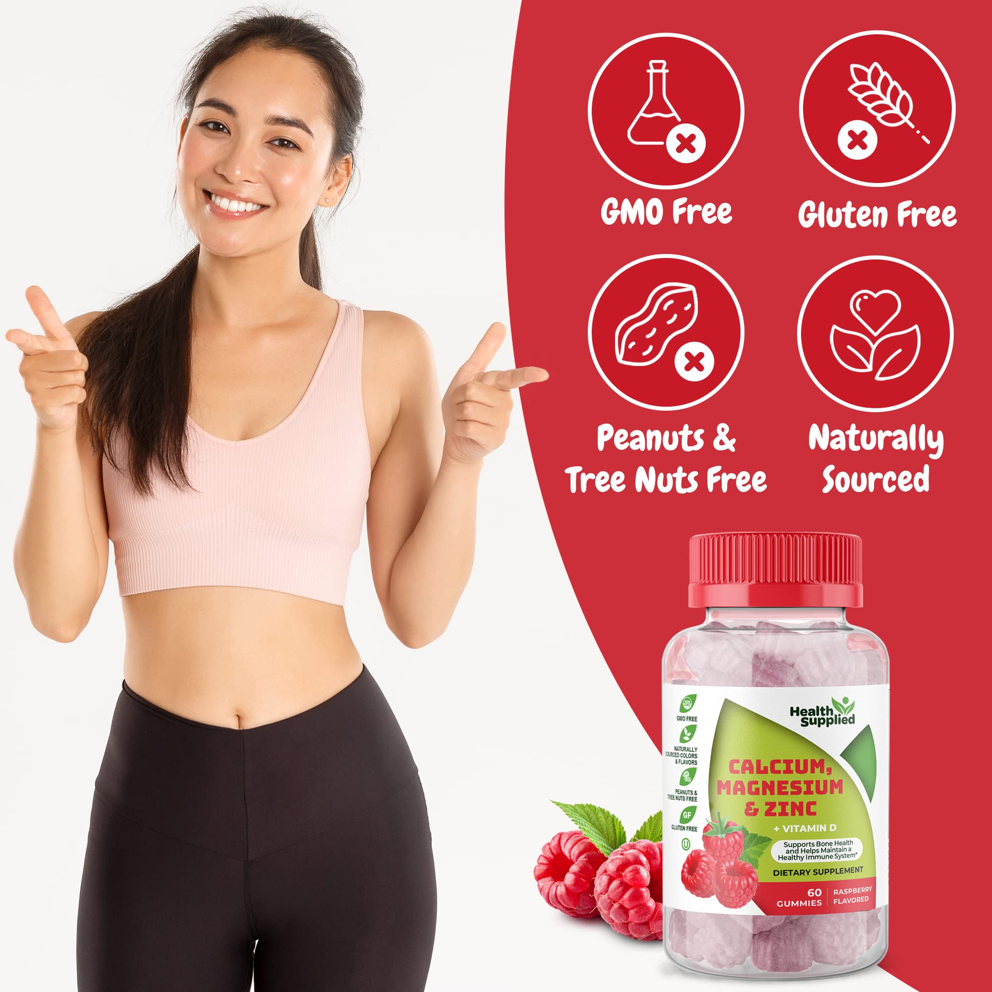 Health Supplied Calcium Supplement 606g back view