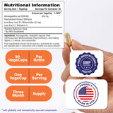 Health Thru Nutrition Ashwagandha KSM-66 500mg capsules side view