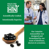 Health Thru Nutrition Astaxanthin 12mg Capsules with ingredients list