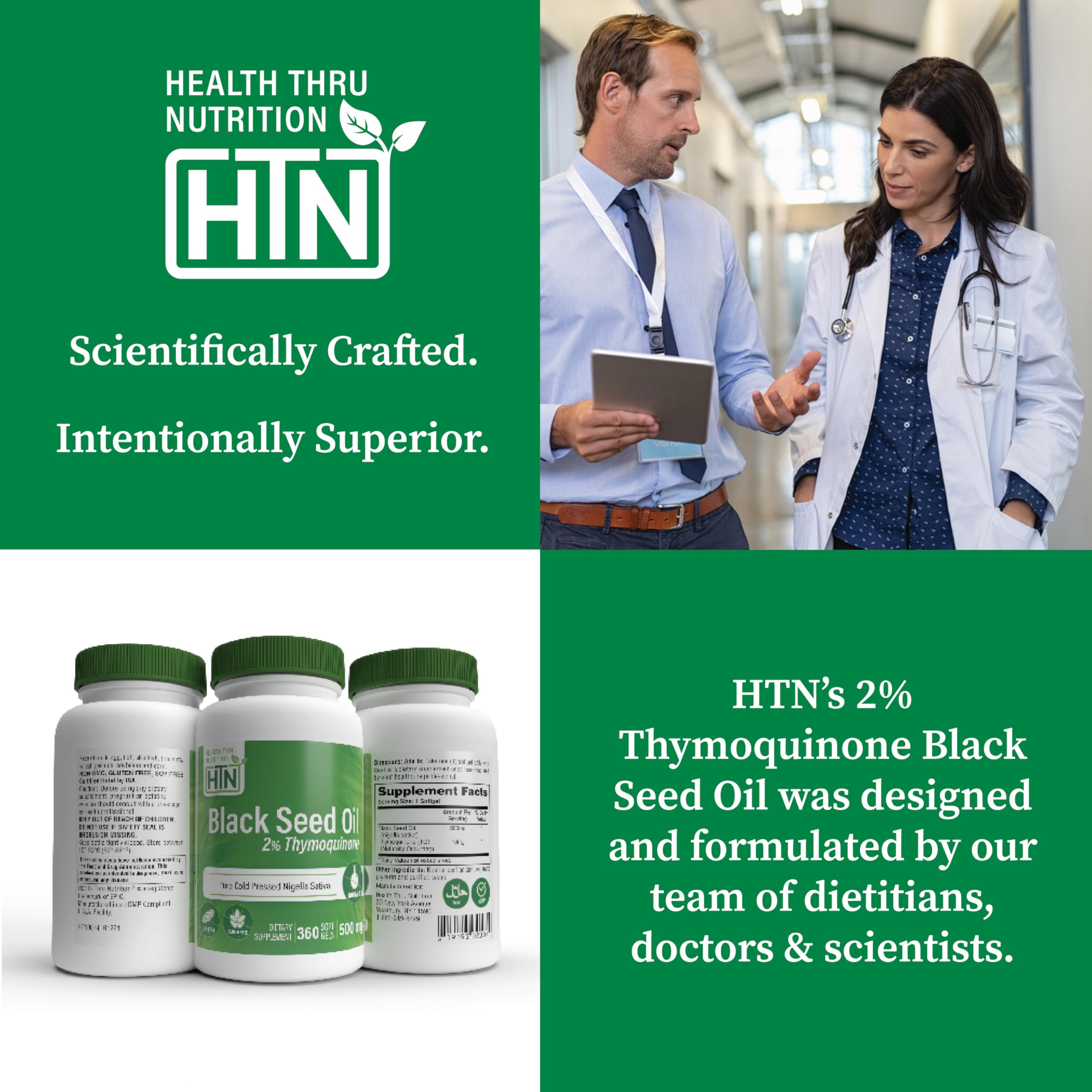 Health Thru Nutrition Black Seed Oil Softgels 500mg close-up of softgel