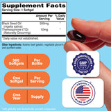 Health Thru Nutrition Black Seed Oil Softgels 500mg side view