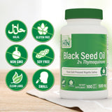Health Thru Nutrition Black Seed Oil softgels side view