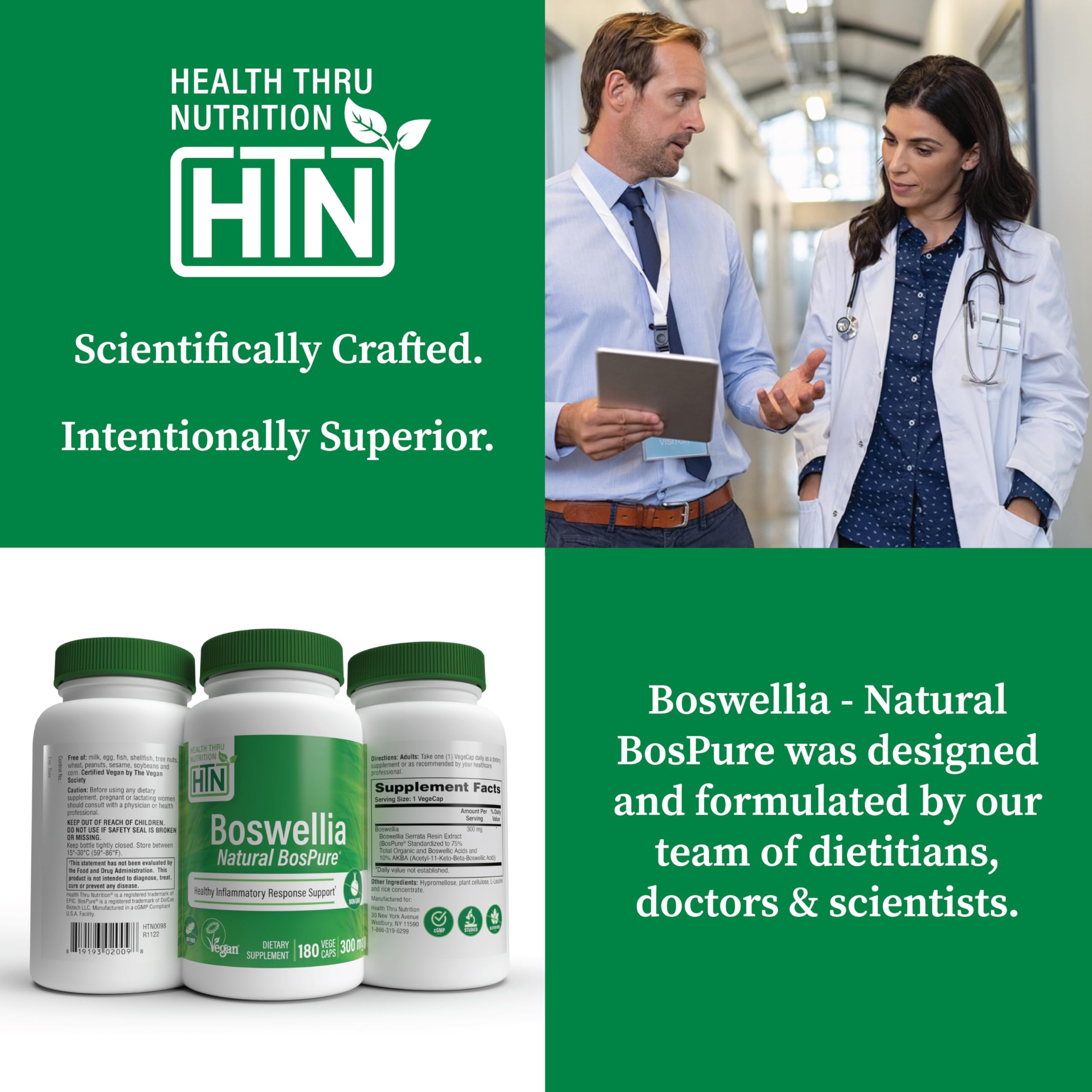 Health Thru Nutrition Boswellia Serrata 300mg Capsules in hand
